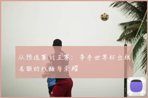 从预选赛到正赛：争夺世界杯出线名额的残酷与荣耀